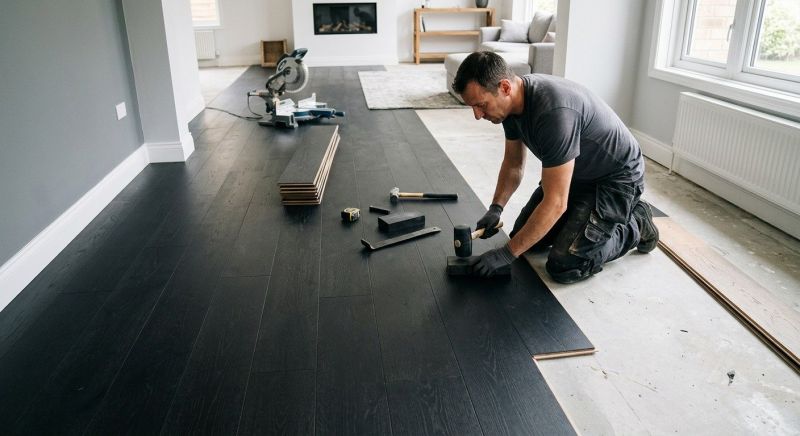 Dark Wood Floor Installation in Bel Air, MD