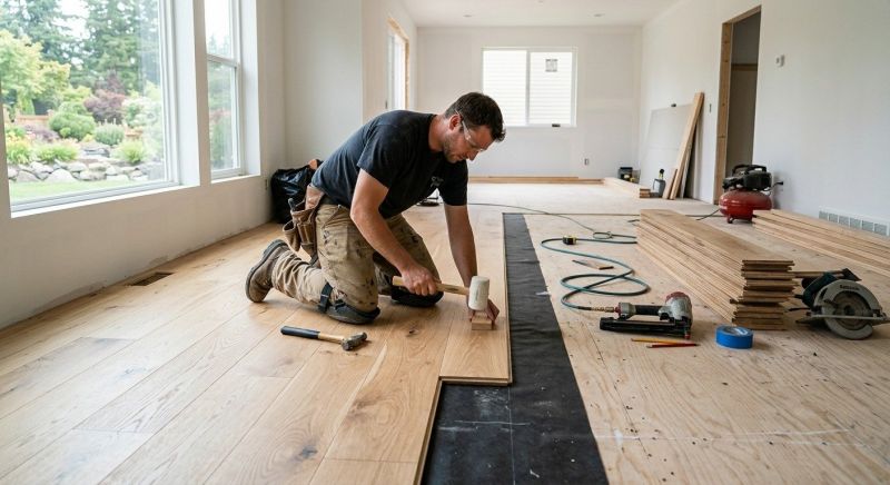 White Oak Floor Installation in Bel Air, MD